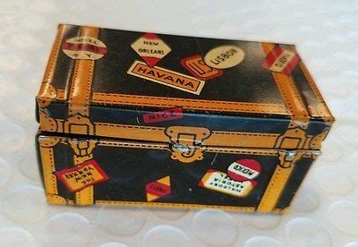 antique metal tin travel luggage toy box|vintage child's luggage.